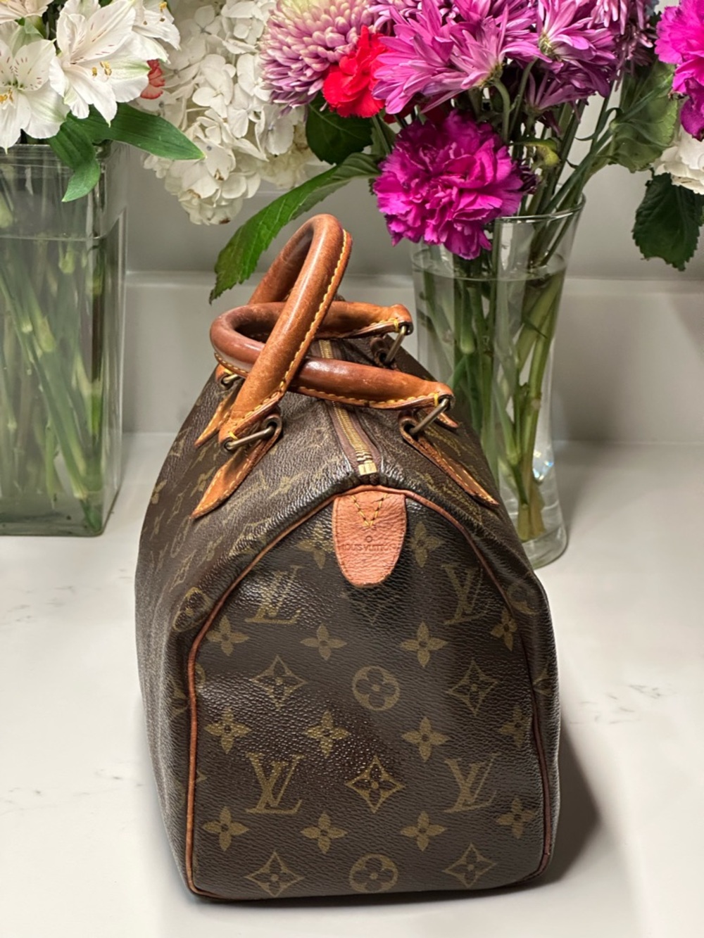 Louis Vuitton Brown Monogram Speedy 25 Top-Handle Bag - Picture 3 of 15